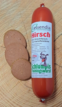 Schlumpis Trainingswurst Hirsch 250g Essendia