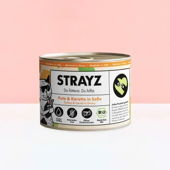 Strayz BIO Katzenfutter Pute & Karotte in Sosse 200g