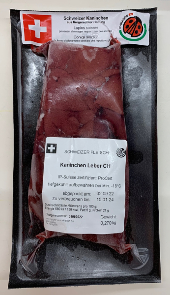 Kaninchen Leber IP-Suisse 250g