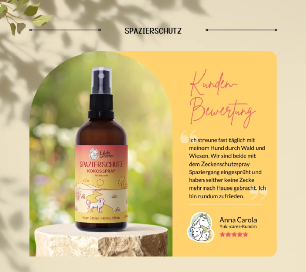Kokos Zeckenspray Spazierschutz 100ml Yuki Cares