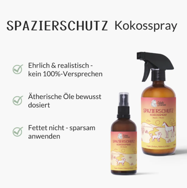 Kokos Zeckenspray Spazierschutz 100ml Yuki Cares