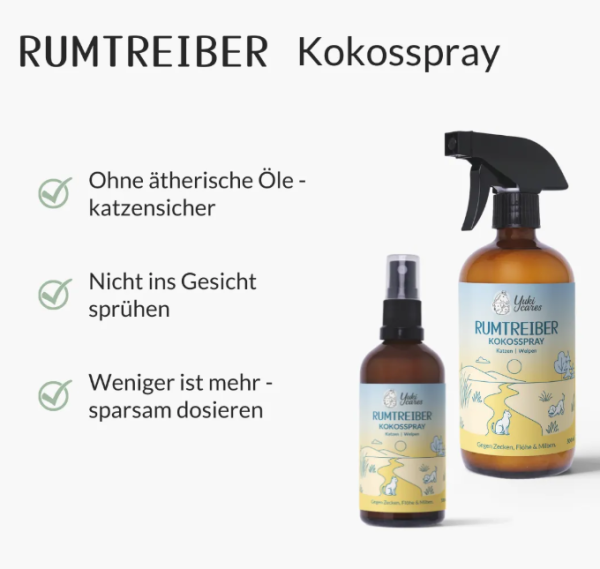 Kokos Zeckenspray "Rumtreiber" 100ml (Katzen, Welpen)